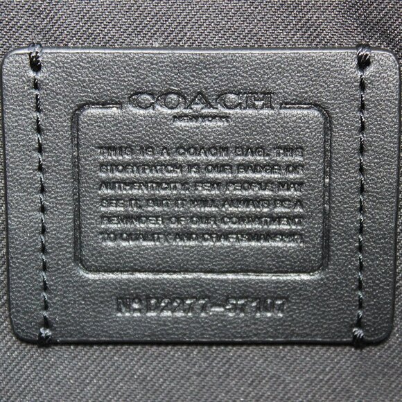 Coach Black Pebbled Leather Chain Tote Bag 57107 Turnlock Gold Hardware Dust Bag - Picture 14 of 16